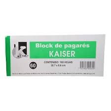 BLOCK DE PAGARES KAISER 100 H. 20.7X8.6