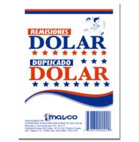 BLOCK DE REMISIONES ORIGINAL 1/2 DOLAR