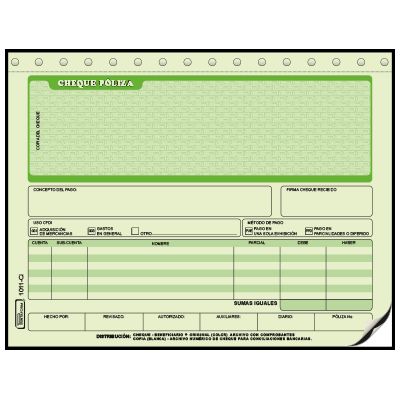 BLOCK PËLIZA DE CHEQUE PRINTAFORM 1/2 CA