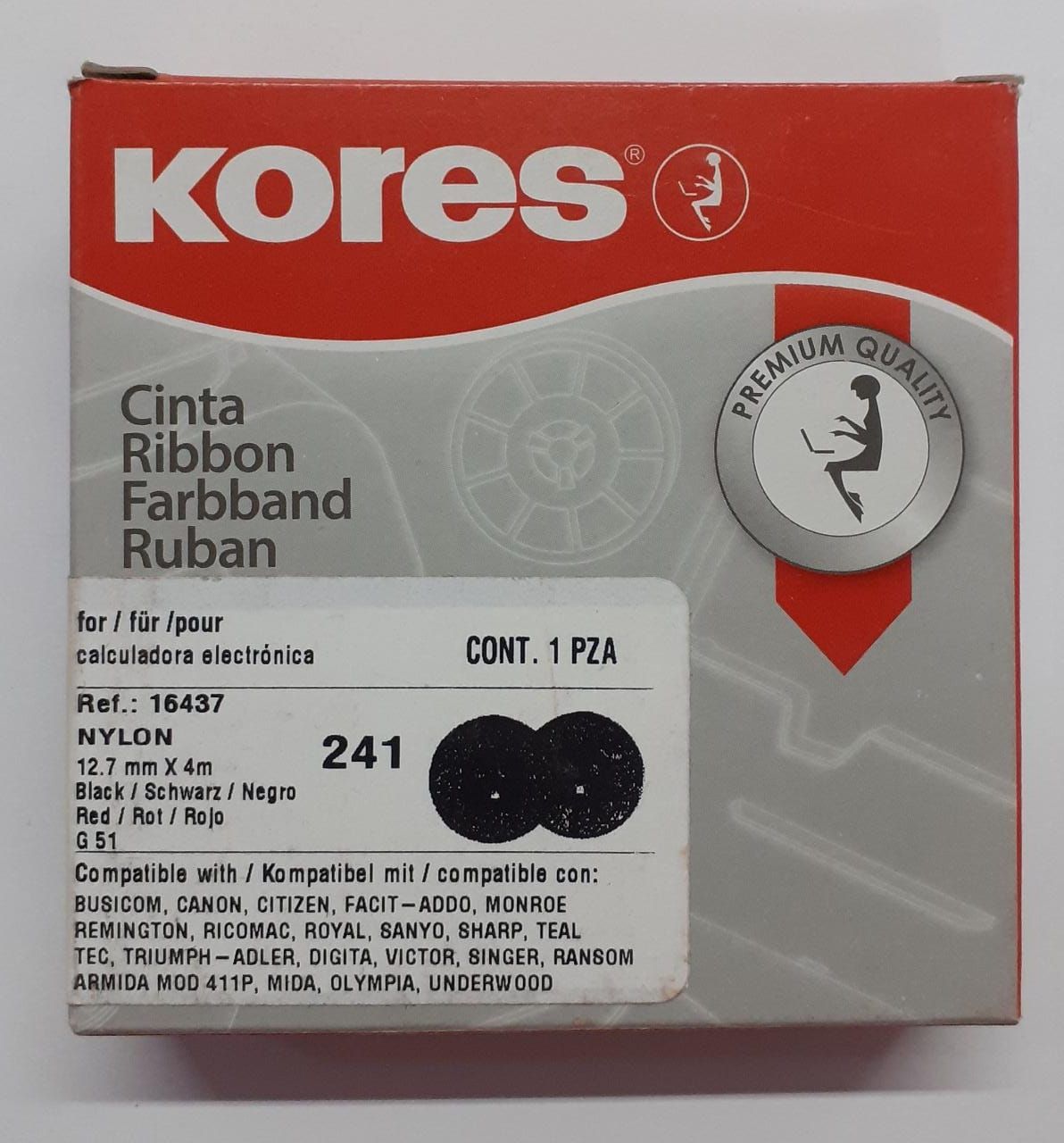 CINTA P/CALCULADORA KORES SECRETARY 241