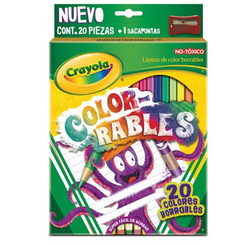 COLORES CRAYOLA BORRABLES C/20 PZAS.