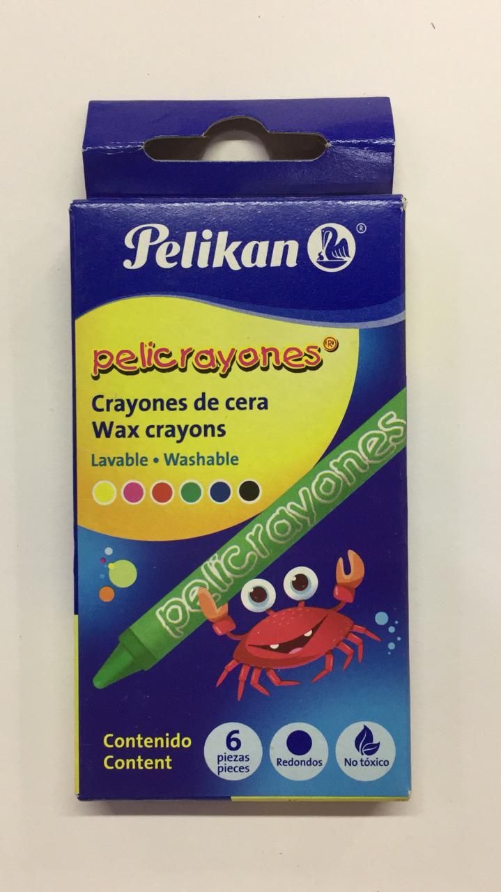 CRAYOLA PELIKAN 6 COLORES