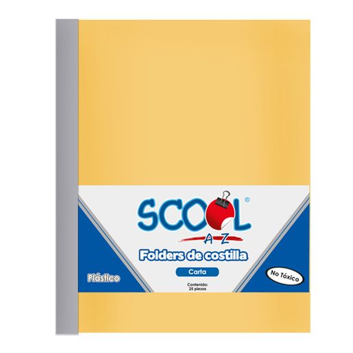 FOLDER SCOOL AMARILLO PAQ. C/25 PZAS