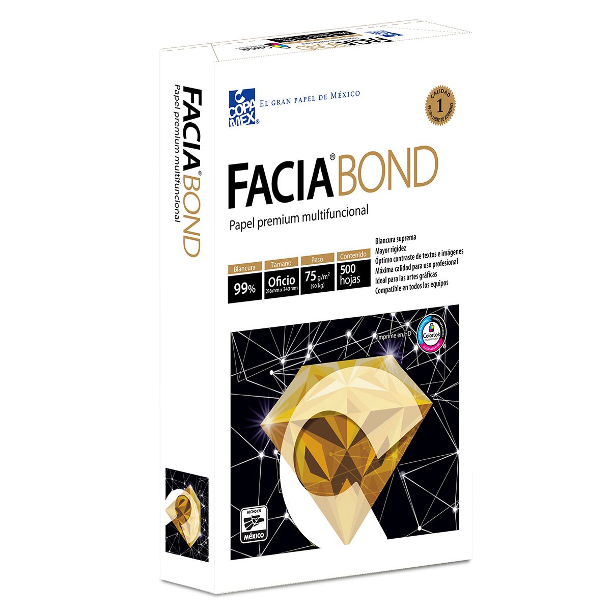 PAPEL FACIA BOND T/OFICIO PAQ.500 HOJAS