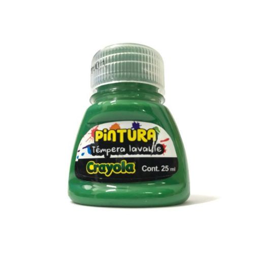 PINTURA LAVABLE TEMPERA CRAYOLA VERDE25 ML