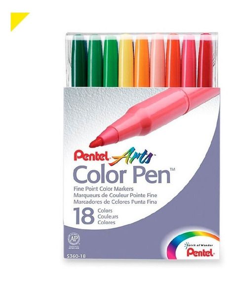 PLUMON COLOR PEN PENTEL ARTS C/18 PZAS.