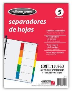 SEPARADORES WILSON JONES C/5
