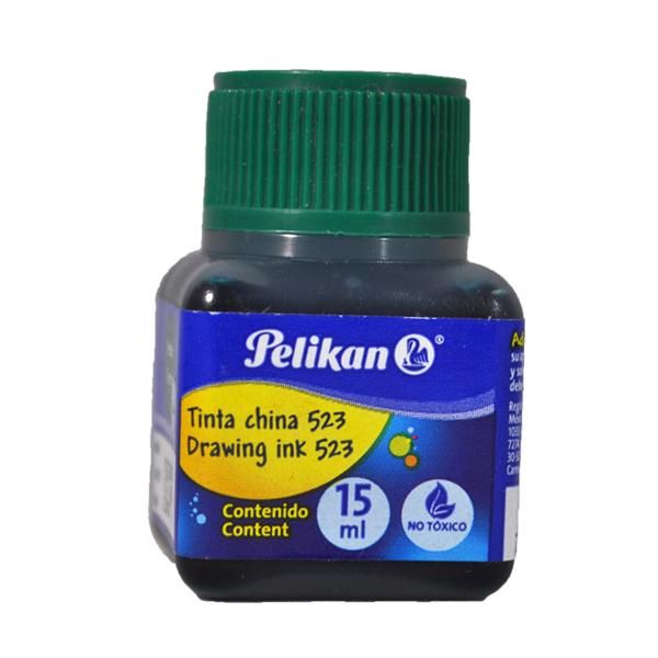 TINTA CHINA PELIKAN 15 ML VERDE OBSCURO